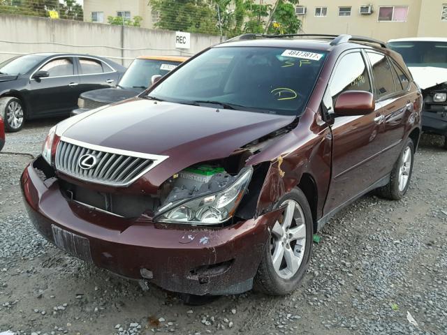 JTJGK31UX89851593 - 2008 LEXUS RX 350 BURGUNDY photo 2