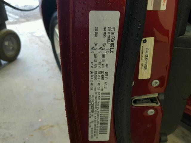 1C4NJDBB2GD542664 - 2016 JEEP COMPASS SP წითელი ფოტო 10