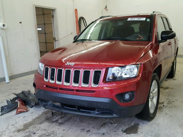 1C4NJDBB2GD542664 - 2016 JEEP COMPASS SP RED photo 2