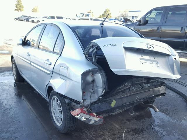 KMHCN46C87U163906 - 2007 HYUNDAI ACCENT GLS SILVER photo 3