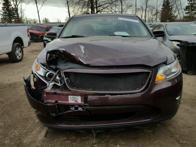 1FAHP2EW5BG146384 - 2011 FORD TAURUS SEL BURGUNDY photo 9