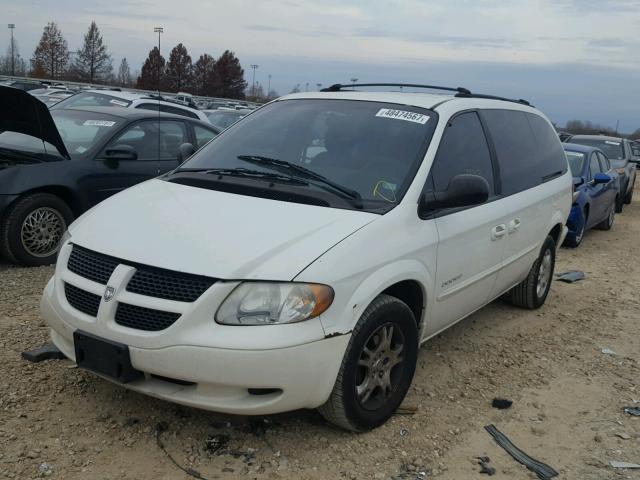 2B8GP74L61R307506 - 2001 DODGE GRAND CARA WHITE photo 2