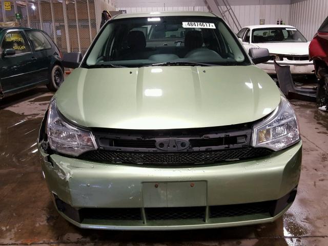 1FAHP35N08W181300 - 2008 FORD FOCUS SE GREEN photo 9