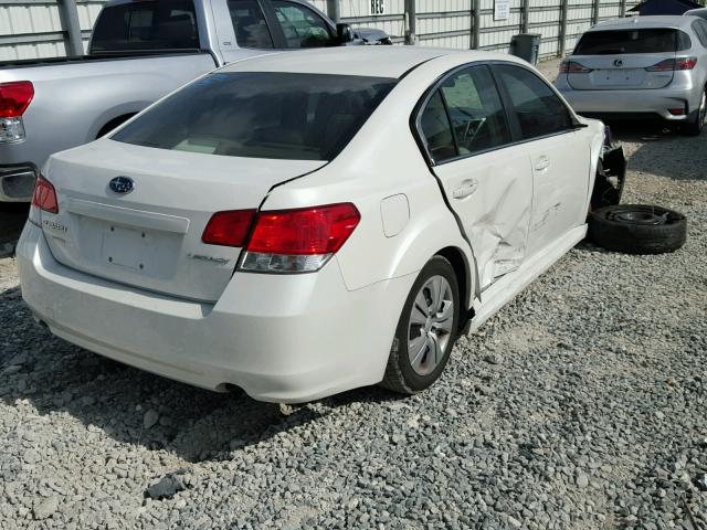 4S3BMCA61B3213641 - 2011 SUBARU LEGACY 2.5 WHITE photo 4