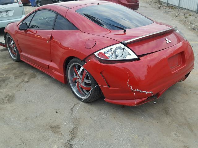 4A3AK24F37E056937 - 2007 MITSUBISHI ECLIPSE GS RED photo 3