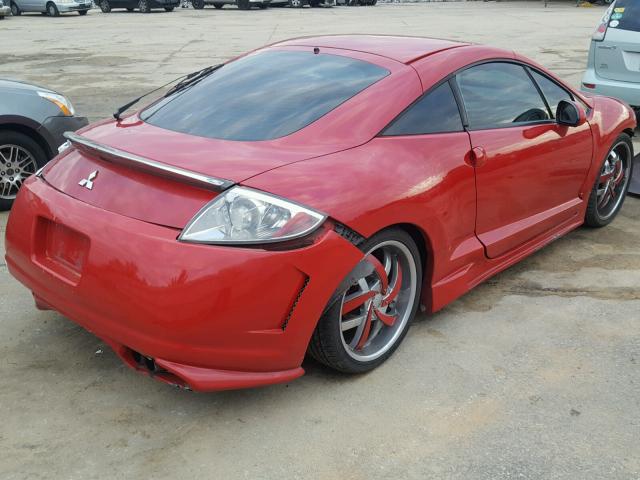 4A3AK24F37E056937 - 2007 MITSUBISHI ECLIPSE GS RED photo 4