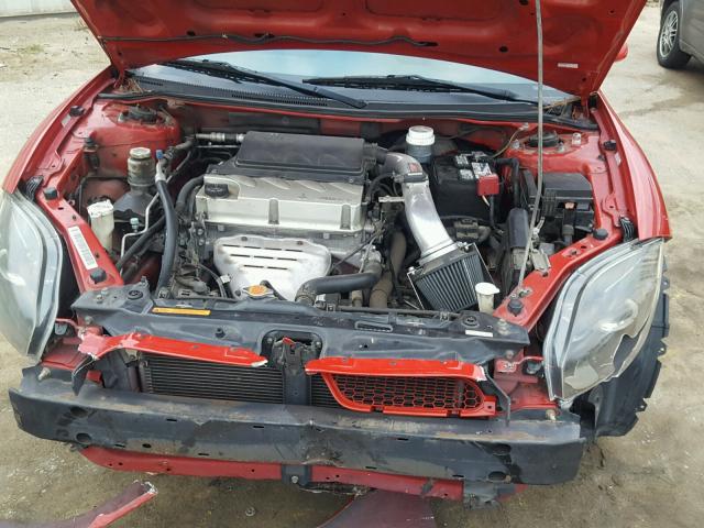 4A3AK24F37E056937 - 2007 MITSUBISHI ECLIPSE GS RED photo 7