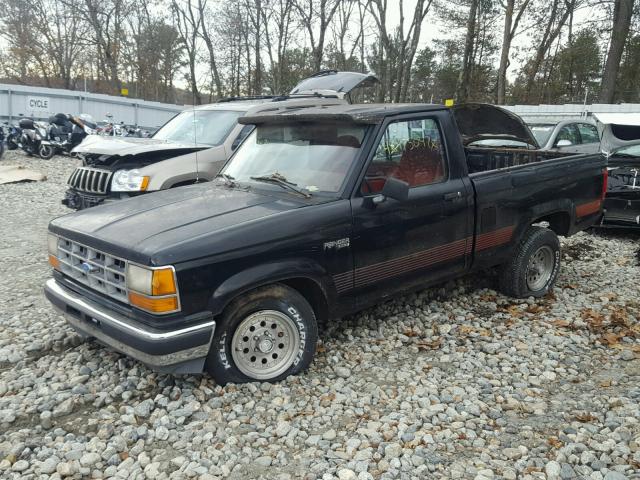 1FTCR10A3MTA33712 - 1991 FORD RANGER BLACK photo 2