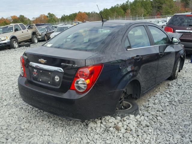 1G1JC5SH0E4126282 - 2014 CHEVROLET SONIC LT BLACK photo 4