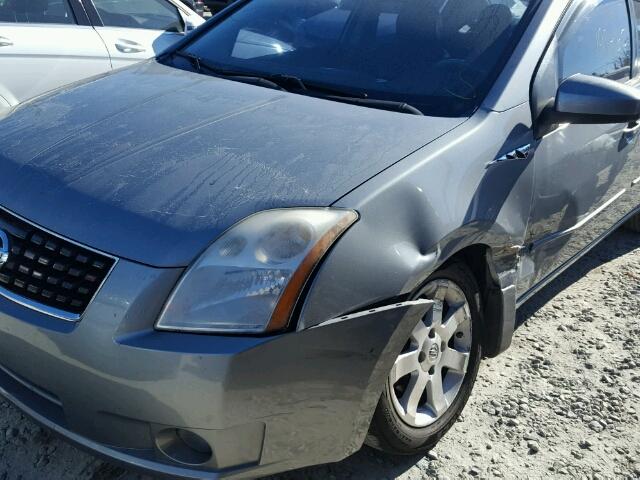 3N1AB61E98L644335 - 2008 NISSAN SENTRA 2.0 GRAY photo 9