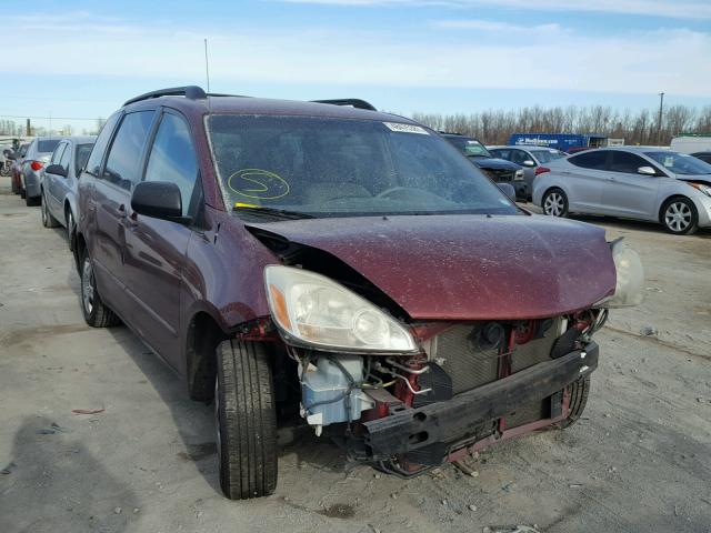 5TDZA23C15S332524 - 2005 TOYOTA SIENNA CE MAROON photo 1