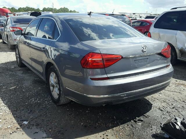 1VWAS7A30GC035479 - 2016 VOLKSWAGEN PASSAT S GRAY photo 3