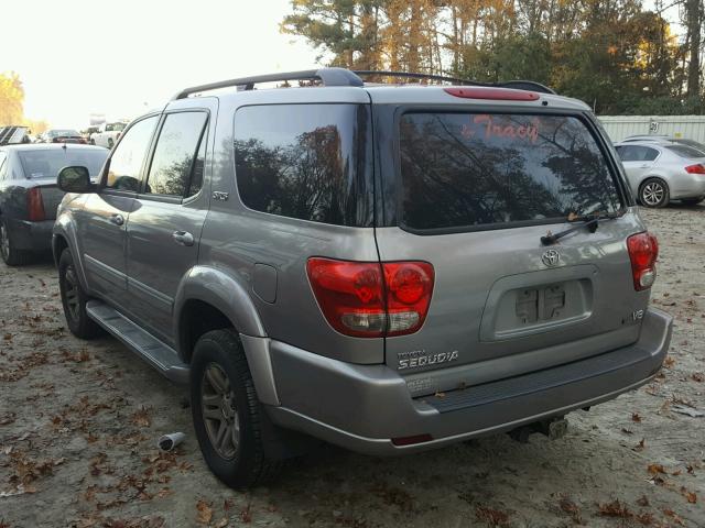 5TDZT34A77S297214 - 2007 TOYOTA SEQUOIA SR SILVER photo 3