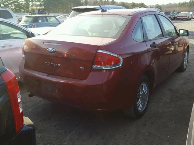 1FAHP35N69W144205 - 2009 FORD FOCUS SE RED photo 4