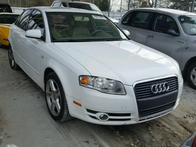 WAUAF78EX7A043886 - 2007 AUDI A4 2 WHITE photo 1