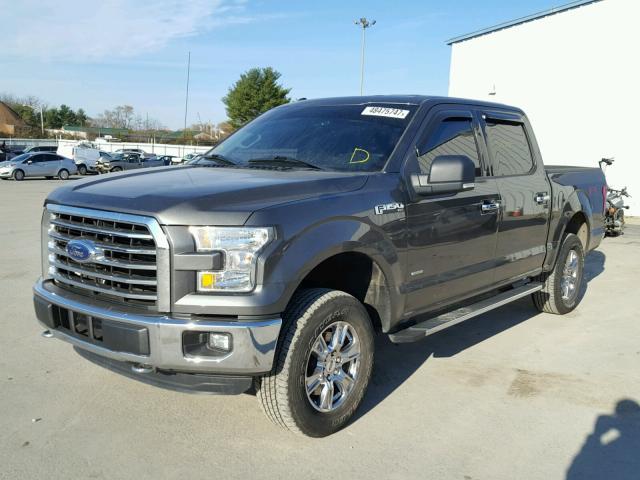 1FTEW1EGXFKE68458 - 2015 FORD F150 SUPER GRAY photo 2