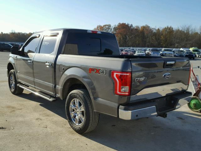 1FTEW1EGXFKE68458 - 2015 FORD F150 SUPER GRAY photo 3