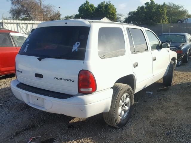 1D4HR38N63F573368 - 2003 DODGE DURANGO SP WHITE photo 4