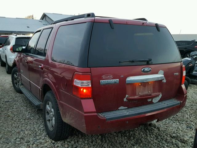 1FMFU16508LA34999 - 2008 FORD EXPEDITION RED photo 3