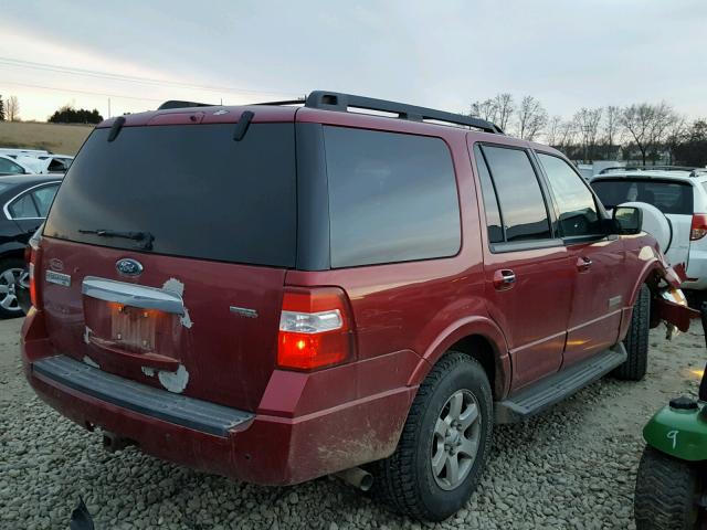 1FMFU16508LA34999 - 2008 FORD EXPEDITION RED photo 4