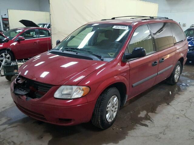 1D4GP24R17B188303 - 2007 DODGE GRAND CARA RED photo 2