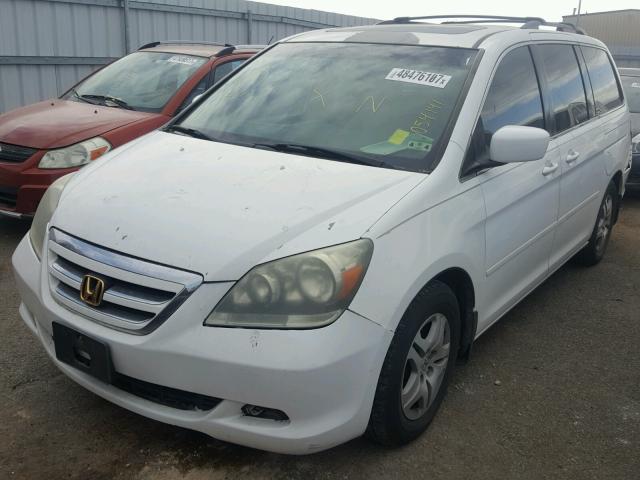 5FNRL38766B054141 - 2006 HONDA ODYSSEY EX WHITE photo 2