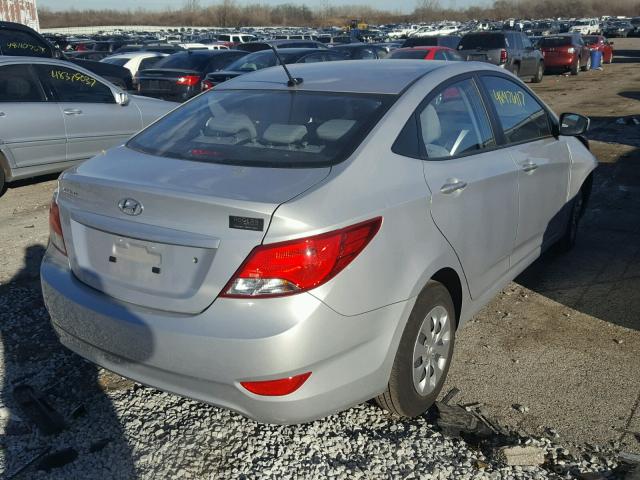 KMHCT4AE9GU103082 - 2016 HYUNDAI ACCENT SE SILVER photo 4