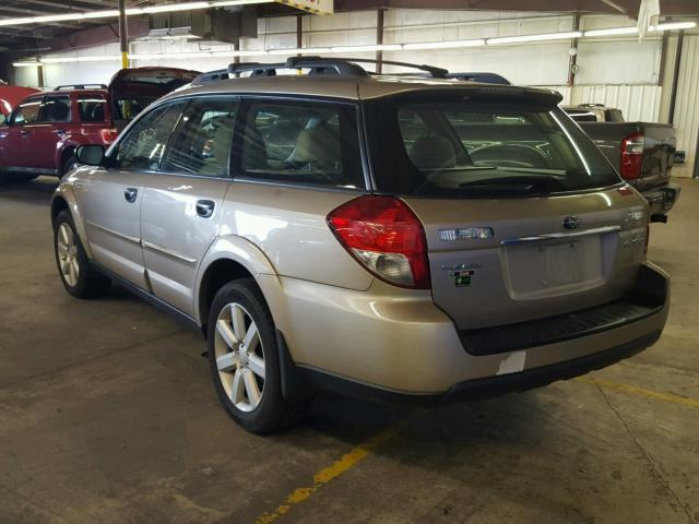 4S4BP61C687301094 - 2008 SUBARU OUTBACK 2. GOLD photo 3