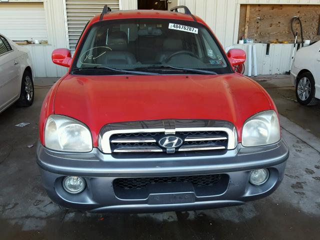 KM8SC13E53U504839 - 2003 HYUNDAI SANTA FE G RED photo 9