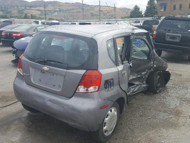 KL1TD66658B223075 - 2008 CHEVROLET AVEO BASE Сұр фото 4