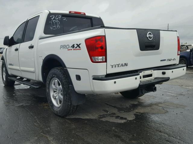 1N6BA0EC3CN316506 - 2012 NISSAN TITAN S WHITE photo 3