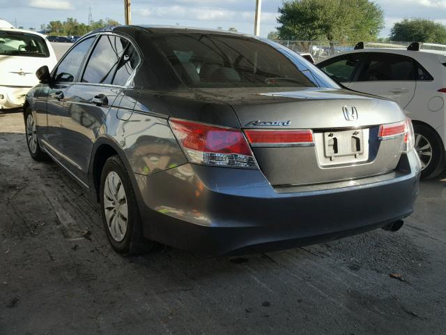 1HGCP2F32CA120551 - 2012 HONDA ACCORD LX GRAY photo 3