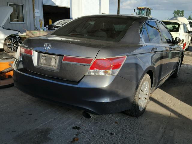 1HGCP2F32CA120551 - 2012 HONDA ACCORD LX GRAY photo 4