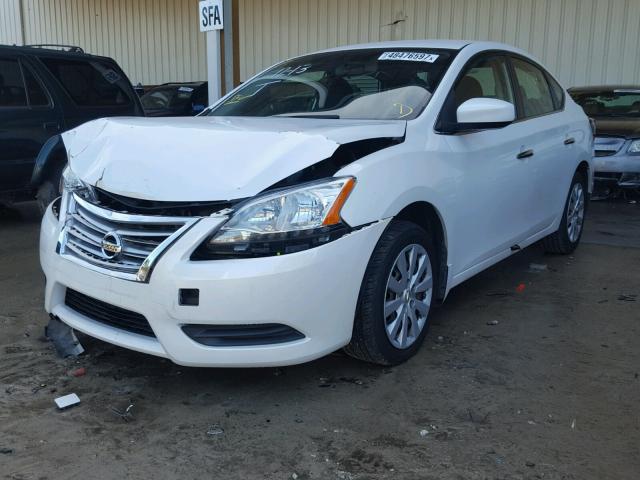 3N1AB7AP0DL669481 - 2013 NISSAN SENTRA S WHITE photo 2