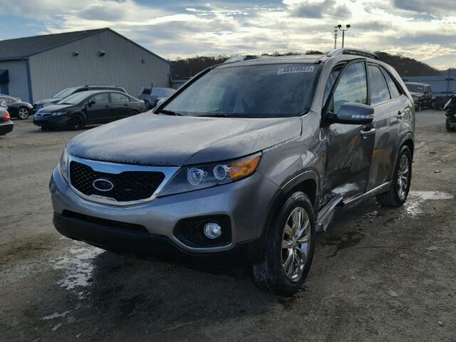 5XYKW4A29CG188742 - 2012 KIA SORENTO SX GRAY photo 2