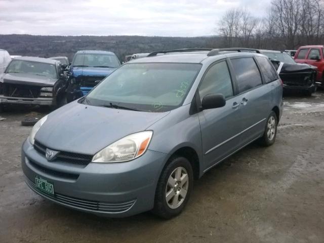 5TDZA23C74S057398 - 2004 TOYOTA SIENNA CE BLUE photo 2