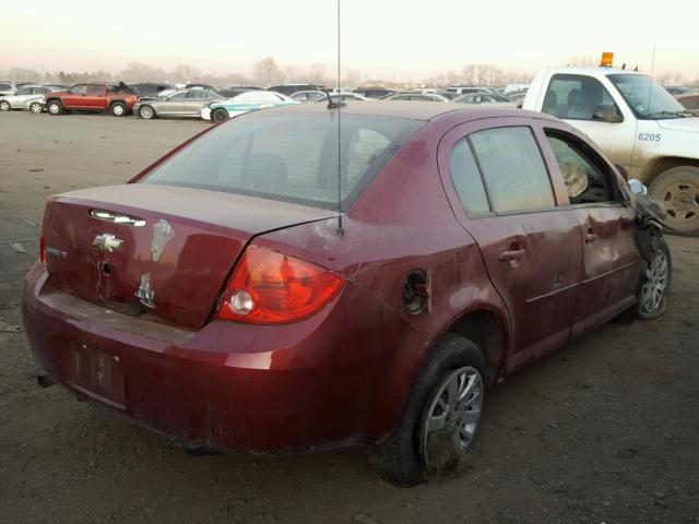 1G1AT58H897161535 - 2009 CHEVROLET COBALT LT RED photo 4