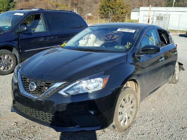 3N1AB7AP2HY255465 - 2017 NISSAN SENTRA S BLACK photo 2