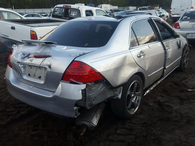 1HGCM56767A080400 - 2007 HONDA ACCORD EX SILVER photo 4