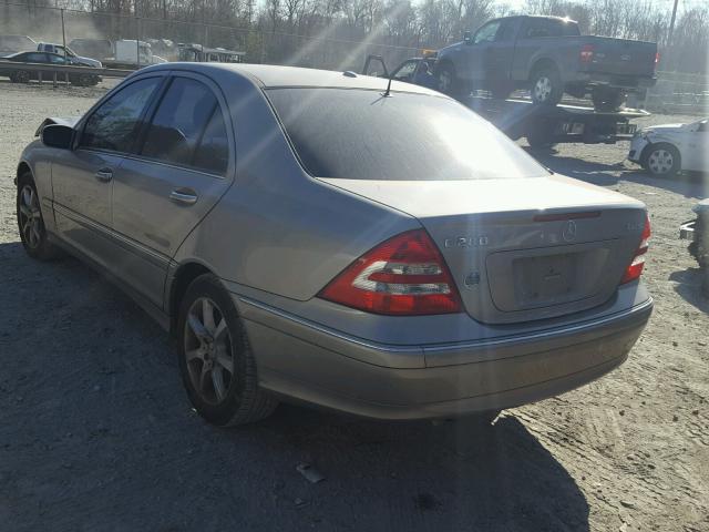 WDBRF92H57F876792 - 2007 MERCEDES-BENZ C 280 4MAT SILVER photo 3