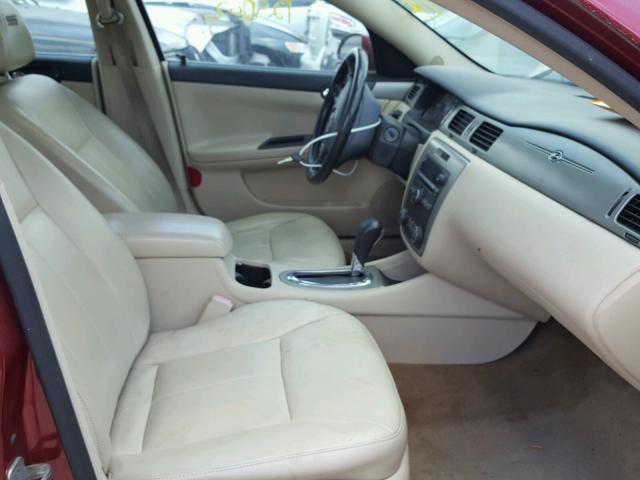 2G1WD58C389279383 - 2008 CHEVROLET IMPALA SUP 红色 照片 5