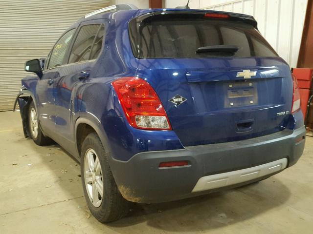 3GNCJLSB8FL216563 - 2015 CHEVROLET TRAX 1LT BLUE photo 3