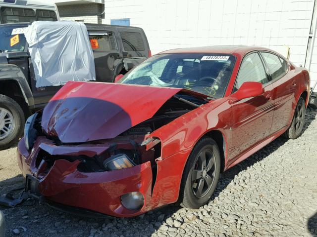2G2WP552281120979 - 2008 PONTIAC GRAND PRIX RED photo 2