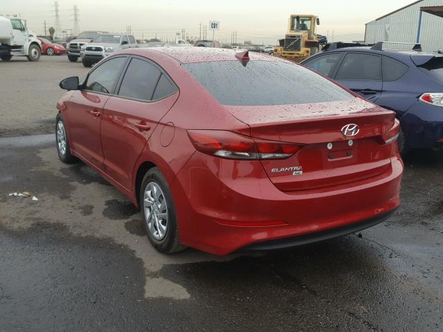 KMHD74LF8HU173155 - 2017 HYUNDAI ELANTRA SE RED photo 3