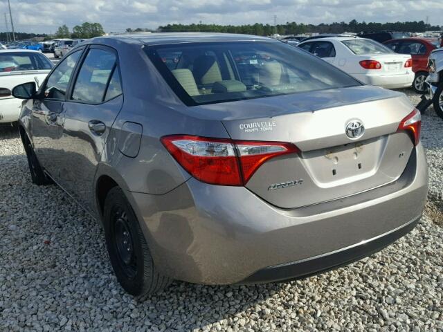 5YFBURHE8FP342795 - 2015 TOYOTA COROLLA L GOLD photo 3