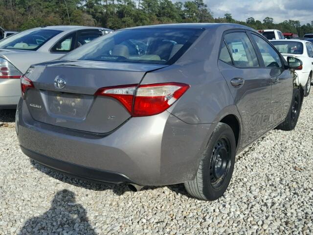 5YFBURHE8FP342795 - 2015 TOYOTA COROLLA L GOLD photo 4