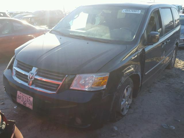 2D8HN54PX8R751456 - 2008 DODGE GRAND CARA BLACK photo 2