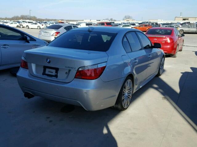 WBANW53558CT49087 - 2008 BMW 550 I SILVER photo 4