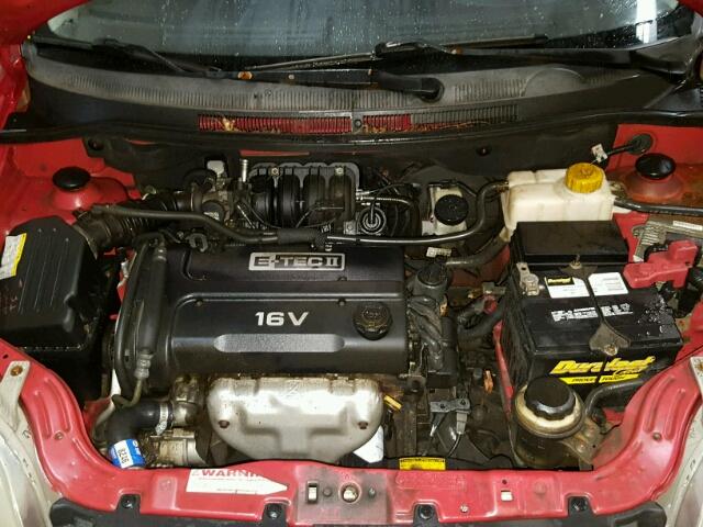 KL1TD56638B133529 - 2008 CHEVROLET AVEO BASE Қызыл фото 7