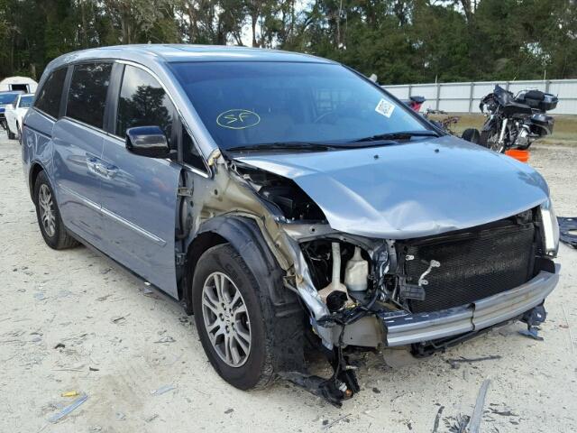 5FNRL5H62CB057214 - 2012 HONDA ODYSSEY EX BLUE photo 1